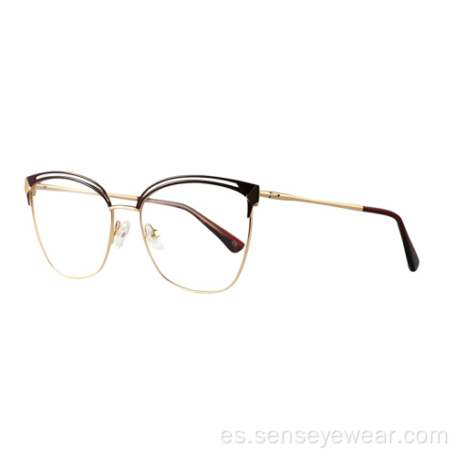 Mujeres Cat Eye Metal Se Seeblasses Optical Frames